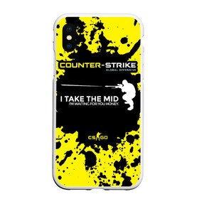 Чехол для iPhone XS Max матовый с принтом Counter-Strike Go Mid в Санкт-Петербурге, Силикон | Область печати: задняя сторона чехла, без боковых панелей | Тематика изображения на принте: cs go | global offensive | контр страйк | шутер