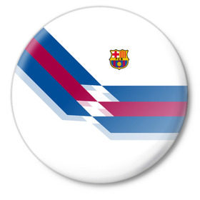 Значок с принтом FC Barcelona #8 в Санкт-Петербурге,  металл | круглая форма, металлическая застежка в виде булавки | fcb | барселона | геометрия | футбольный клуб