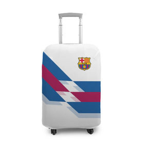 Чехол для чемодана 3D с принтом FC Barcelona #8 в Санкт-Петербурге, 86% полиэфир, 14% спандекс | двустороннее нанесение принта, прорези для ручек и колес | fcb | барселона | геометрия | футбольный клуб