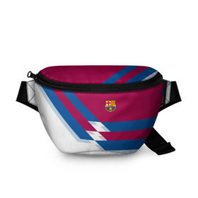 Поясная сумка 3D с принтом FC Barcelona #4 в Санкт-Петербурге, 100% полиэстер | плотная ткань, ремень с регулируемой длиной, внутри несколько карманов для мелочей, основное отделение и карман с обратной стороны сумки застегиваются на молнию | 
