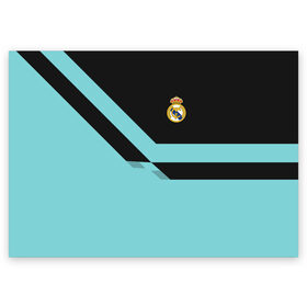 Поздравительная открытка с принтом Real Madrid 2018 #2 в Санкт-Петербурге, 100% бумага | плотность бумаги 280 г/м2, матовая, на обратной стороне линовка и место для марки
 | Тематика изображения на принте: emirates | fc | real madrid | клуб | мяч | реал мадрид | эмблема