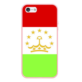 Чехол для iPhone 5/5S матовый с принтом Флаг Таджикистана в Санкт-Петербурге, Силикон | Область печати: задняя сторона чехла, без боковых панелей | парчами точикистон | таджикистан | точикистон | флаг | флаг таджикистана