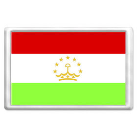 Магнит 45*70 с принтом Флаг Таджикистана в Санкт-Петербурге, Пластик | Размер: 78*52 мм; Размер печати: 70*45 | Тематика изображения на принте: парчами точикистон | таджикистан | точикистон | флаг | флаг таджикистана