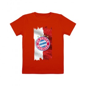 Детская футболка хлопок с принтом Bayern Munchen - Vintage style No. 3 в Санкт-Петербурге, 100% хлопок | круглый вырез горловины, полуприлегающий силуэт, длина до линии бедер | bayern munchen | fcb | football | бавария мюнхен