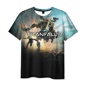 Мужская футболка 3D с принтом Titanfall в Санкт-Петербурге, 100% полиэфир | прямой крой, круглый вырез горловины, длина до линии бедер | мех | мехи | пилот | пилоты | спектр | спектры | титан