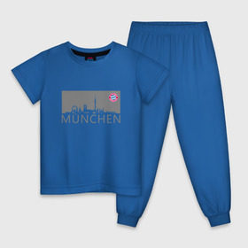Детская пижама хлопок с принтом Bayern Munchen - Munchen City grey (2018) в Санкт-Петербурге, 100% хлопок |  брюки и футболка прямого кроя, без карманов, на брюках мягкая резинка на поясе и по низу штанин
 | Тематика изображения на принте: bayern munchen | fcb | football | бавария мюнхен