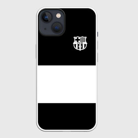 Чехол для iPhone 13 с принтом FC Barcelona Black Collection в Санкт-Петербурге,  |  | black collection | fc | fc barcelona | fcb | fly emirates | ronaldo | барселона | зож | клуб | линии | месси | модные | мяч | реал мадрид | спорт | спортивные | тренды | футбол | футбольный клуб | эмблема