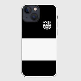 Чехол для iPhone 13 mini с принтом FC Barcelona Black Collection в Санкт-Петербурге,  |  | black collection | fc | fc barcelona | fcb | fly emirates | ronaldo | барселона | зож | клуб | линии | месси | модные | мяч | реал мадрид | спорт | спортивные | тренды | футбол | футбольный клуб | эмблема