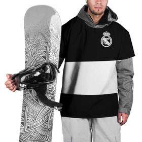 Накидка на куртку 3D с принтом Real Madrid Black Collection в Санкт-Петербурге, 100% полиэстер |  | emirates | fc | real madrid | клуб | мяч | реал мадрид