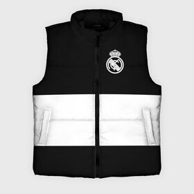 Мужской жилет утепленный 3D с принтом Real Madrid Black Collection в Санкт-Петербурге,  |  | emirates | fc | real madrid | клуб | мяч | реал мадрид