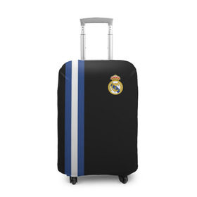 Чехол для чемодана 3D с принтом Real Madrid Line Collection в Санкт-Петербурге, 86% полиэфир, 14% спандекс | двустороннее нанесение принта, прорези для ручек и колес | emirates | fc | real madrid | клуб | мяч | реал мадрид
