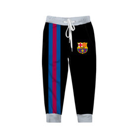 Детские брюки 3D с принтом FC Barcelona Line Collection в Санкт-Петербурге, 100% полиэстер | манжеты по низу, эластичный пояс регулируется шнурком, по бокам два кармана без застежек, внутренняя часть кармана из мелкой сетки | fc | барселона | эмблема