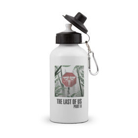 Бутылка спортивная с принтом The Last of Us в Санкт-Петербурге, металл | емкость — 500 мл, в комплекте две пластиковые крышки и карабин для крепления | гриб | грибы | джоэл | кордицепс | элли