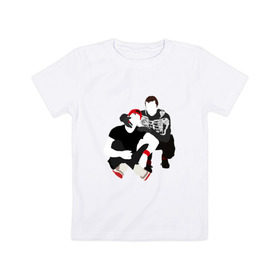 Детская футболка хлопок с принтом Twenty One Pilots в Санкт-Петербурге, 100% хлопок | круглый вырез горловины, полуприлегающий силуэт, длина до линии бедер | твенти ван пилотс