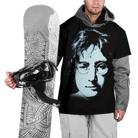 Накидка на куртку 3D с принтом Джон Леннон 7 в Санкт-Петербурге, 100% полиэстер |  | john lennon | the beatles | битлс | джон леннон