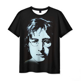 Мужская футболка 3D с принтом Джон Леннон 7 в Санкт-Петербурге, 100% полиэфир | прямой крой, круглый вырез горловины, длина до линии бедер | Тематика изображения на принте: john lennon | the beatles | битлс | джон леннон