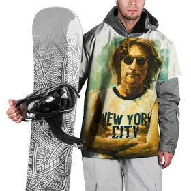 Накидка на куртку 3D с принтом Джон Леннон 10 в Санкт-Петербурге, 100% полиэстер |  | john lennon | the beatles | битлс | джон леннон