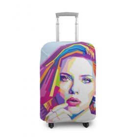 Чехол для чемодана 3D с принтом Scarlett Johansson в Санкт-Петербурге, 86% полиэфир, 14% спандекс | двустороннее нанесение принта, прорези для ручек и колес | scarlett johansson | скарлет йохансон | скарлетт йоханссон