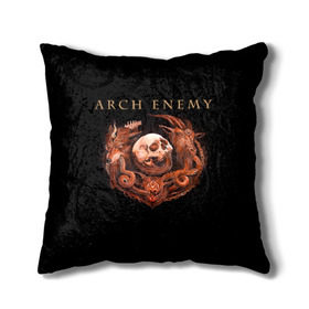 Подушка 3D с принтом Arch Enemy в Санкт-Петербурге, наволочка – 100% полиэстер, наполнитель – холлофайбер (легкий наполнитель, не вызывает аллергию). | состоит из подушки и наволочки. Наволочка на молнии, легко снимается для стирки | alissa white gluz | arch enemy | алисса уайт глаз | арч энеми