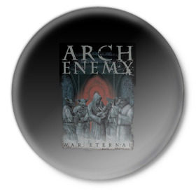 Значок с принтом Arch Enemy в Санкт-Петербурге,  металл | круглая форма, металлическая застежка в виде булавки | alissa white gluz | arch enemy | алисса уайт глаз | арч энеми