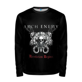 Мужской лонгслив 3D с принтом Arch Enemy в Санкт-Петербурге, 100% полиэстер | длинные рукава, круглый вырез горловины, полуприлегающий силуэт | Тематика изображения на принте: alissa white gluz | arch enemy | алисса уайт глаз | арч энеми