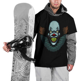 Накидка на куртку 3D с принтом Clown в Санкт-Петербурге, 100% полиэстер |  | horror | pennywise | stephen king | клоун | оно | пеннивайз | стивен кинг | ужасы | хоррор