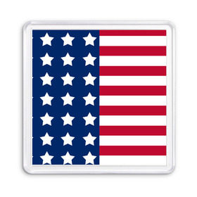 Магнит 55*55 с принтом USA Flag в Санкт-Петербурге, Пластик | Размер: 65*65 мм; Размер печати: 55*55 мм | star | usa | америка | белый | звезды | красный | линии | полосы | популярные | синий | сша | триколор | туристические | флаг | цвет | штаты