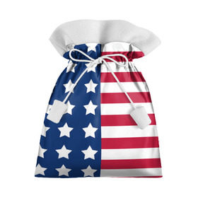 Подарочный 3D мешок с принтом USA Flag в Санкт-Петербурге, 100% полиэстер | Размер: 29*39 см | Тематика изображения на принте: star | usa | америка | белый | звезды | красный | линии | полосы | популярные | синий | сша | триколор | туристические | флаг | цвет | штаты