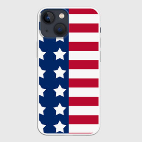 Чехол для iPhone 13 mini с принтом USA FLAG  АМЕРИКАНСКИЙ ФЛАГ в Санкт-Петербурге,  |  | star | usa | америка | белый | звезды | красный | линии | полосы | популярные | синий | сша | триколор | туристические | флаг | цвет | штаты