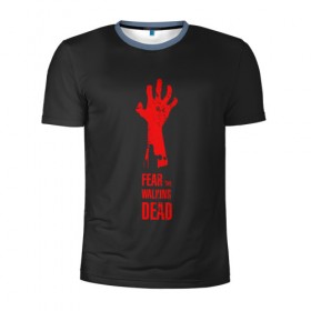 Мужская футболка 3D спортивная с принтом Бойтесь ходячих мертвецов 3 в Санкт-Петербурге, 100% полиэстер с улучшенными характеристиками | приталенный силуэт, круглая горловина, широкие плечи, сужается к линии бедра | 