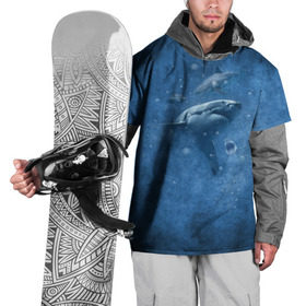 Накидка на куртку 3D с принтом Shark в Санкт-Петербурге, 100% полиэстер |  | Тематика изображения на принте: fish | ocean | акула | вода | животные | море | океан | рыба | челюсти