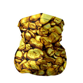 Бандана-труба 3D с принтом Золотые камешки в Санкт-Петербурге, 100% полиэстер, ткань с особыми свойствами — Activecool | плотность 150‒180 г/м2; хорошо тянется, но сохраняет форму | abstraction | gold | rich | texture | богатство | золотая абстракция | золото | кубики | текстура