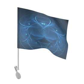 Флаг для автомобиля с принтом Blue fractal в Санкт-Петербурге, 100% полиэстер | Размер: 30*21 см | Тематика изображения на принте: art | background | beautiful | color | festive | fractal | lines | photo | picture | smooth | strange | style