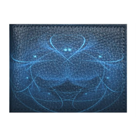 Обложка для студенческого билета с принтом Blue fractal в Санкт-Петербурге, натуральная кожа | Размер: 11*8 см; Печать на всей внешней стороне | art | background | beautiful | color | festive | fractal | lines | photo | picture | smooth | strange | style