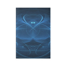 Обложка для паспорта матовая кожа с принтом Blue fractal в Санкт-Петербурге, натуральная матовая кожа | размер 19,3 х 13,7 см; прозрачные пластиковые крепления | Тематика изображения на принте: art | background | beautiful | color | festive | fractal | lines | photo | picture | smooth | strange | style