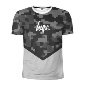 Мужская футболка 3D спортивная с принтом Hype Military #3 в Санкт-Петербурге, 100% полиэстер с улучшенными характеристиками | приталенный силуэт, круглая горловина, широкие плечи, сужается к линии бедра | 
