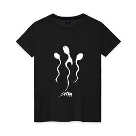 Женская футболка хлопок с принтом OOMPH! Sperm в Санкт-Петербурге, 100% хлопок | прямой крой, круглый вырез горловины, длина до линии бедер, слегка спущенное плечо | andreas crap | defekt | dero goi | des wahnsinns fette beut | ego | glaubeliebetod | monster | oomph | plastik | robert flux | sperm | unrein | wahrheit oder pflicht | wunschkind