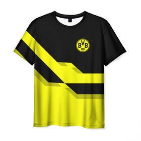 Мужская футболка 3D с принтом FC Borussia Dortmund 2018 в Санкт-Петербурге, 100% полиэфир | прямой крой, круглый вырез горловины, длина до линии бедер | Тематика изображения на принте: боруссия | дортмунд