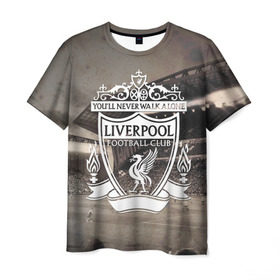 Мужская футболка 3D с принтом Liverpool в Санкт-Петербурге, 100% полиэфир | прямой крой, круглый вырез горловины, длина до линии бедер | liverpool