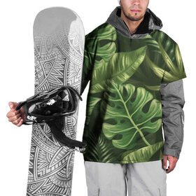 Накидка на куртку 3D с принтом Доисторический лес в Санкт-Петербурге, 100% полиэстер |  | vppdgryphon | арт | краска | лес | папоротник | прикольные | тропики | цветные | цветок | цветы