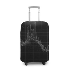 Чехол для чемодана 3D с принтом diagram в Санкт-Петербурге, 86% полиэфир, 14% спандекс | двустороннее нанесение принта, прорези для ручек и колес | Тематика изображения на принте: technology | график | черный