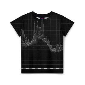 Детская футболка 3D с принтом diagram в Санкт-Петербурге, 100% гипоаллергенный полиэфир | прямой крой, круглый вырез горловины, длина до линии бедер, чуть спущенное плечо, ткань немного тянется | technology | график | черный