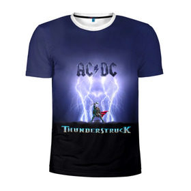 Мужская футболка 3D спортивная с принтом AC DC Тор молнии в Санкт-Петербурге, 100% полиэстер с улучшенными характеристиками | приталенный силуэт, круглая горловина, широкие плечи, сужается к линии бедра | Тематика изображения на принте: ac dc | acdc | ангус янг | блюз рок | группа | крис слэйд | рок | рок н ролл | стиви янг | хард рок | эксл роуз