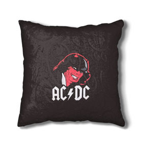 Подушка 3D с принтом Чёрт AC/DC в Санкт-Петербурге, наволочка – 100% полиэстер, наполнитель – холлофайбер (легкий наполнитель, не вызывает аллергию). | состоит из подушки и наволочки. Наволочка на молнии, легко снимается для стирки | ac dc | acdc | ангус янг | блюз рок | крис слэйд | рок группа | рок н ролл | стиви янг | хард рок | эксл роуз