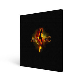 Холст квадратный с принтом AC/DC огонь в Санкт-Петербурге, 100% ПВХ |  | ac dc | acdc | ангус янг | блюз рок | крис слэйд | надпись | рок группа | рок н ролл | стиви янг | хард рок | эксл роуз