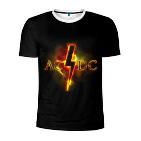 Мужская футболка 3D спортивная с принтом AC/DC огонь в Санкт-Петербурге, 100% полиэстер с улучшенными характеристиками | приталенный силуэт, круглая горловина, широкие плечи, сужается к линии бедра | ac dc | acdc | ангус янг | блюз рок | крис слэйд | надпись | рок группа | рок н ролл | стиви янг | хард рок | эксл роуз