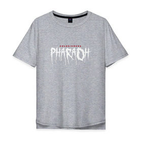 Мужская футболка хлопок Oversize с принтом Pharaoh / Coldsiemens в Санкт-Петербурге, 100% хлопок | свободный крой, круглый ворот, “спинка” длиннее передней части | pharaon | rap | голубин | дайнасти | дайности | дэад | дэд | реп | реппер | рэп | фара | фараон | фараох