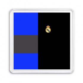 Магнит 55*55 с принтом Real Madrid 2018 Black Version в Санкт-Петербурге, Пластик | Размер: 65*65 мм; Размер печати: 55*55 мм | Тематика изображения на принте: emirates | fc | real madrid | клуб | мяч | реал мадрид