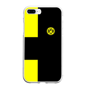 Чехол для iPhone 7Plus/8 Plus матовый с принтом FC Borussia Dortmund Black в Санкт-Петербурге, Силикон | Область печати: задняя сторона чехла, без боковых панелей | боруссия | дортмунд