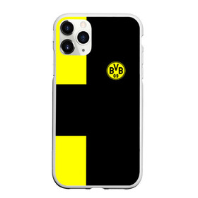 Чехол для iPhone 11 Pro Max матовый с принтом FC Borussia Dortmund Black в Санкт-Петербурге, Силикон |  | боруссия | дортмунд